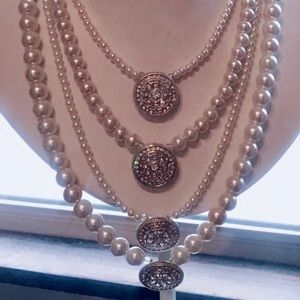 Handmade multi-strand necklace & earrings